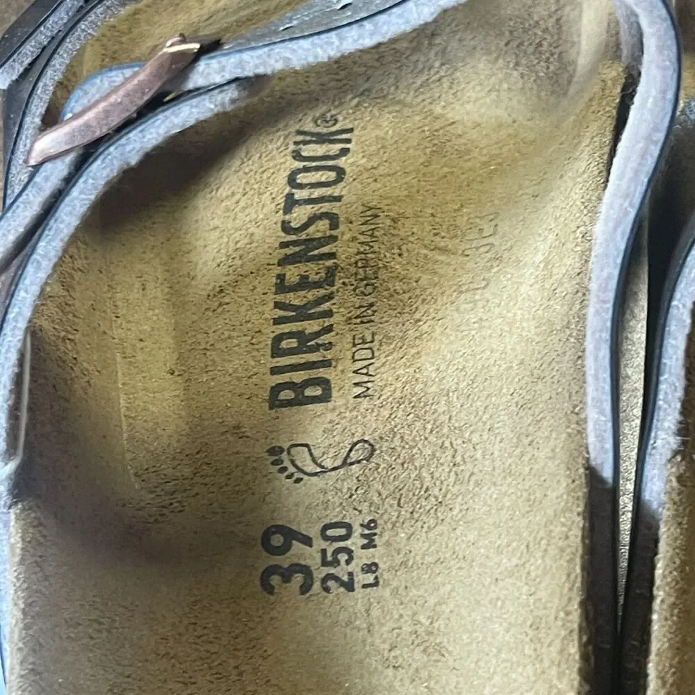 Birkenstock Metallic Graceful Taupe Two-Strap Sandals